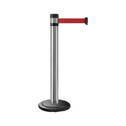Poteau de guidage intérieur base lourde à roulettes – Sangle 4m rouge, aluminium Ø80mm