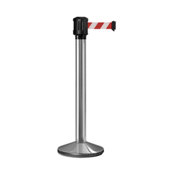 Poteau de guidage extérieur à sangle 4 m - Base lestée aluminium Ø80 mm