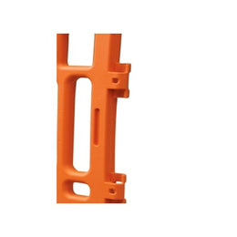 Barrière polypropylène 2m avec pied repliable - bande réfléchissante classe 1, empilable à plat