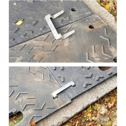 Plaque de roulage temporaire 80T - 2 410 × 1 200 × 20 mm, HDPE chantier industriel
