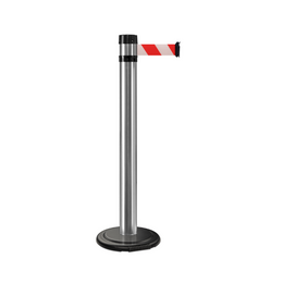 Poteau de guidage intérieur base lourde à roulettes – Sangle 4m rouge, aluminium Ø80mm