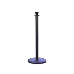 Poteau de guidage laitonné tête boule – Acier H1000mm pour gestion de file d'attente haut de gamme