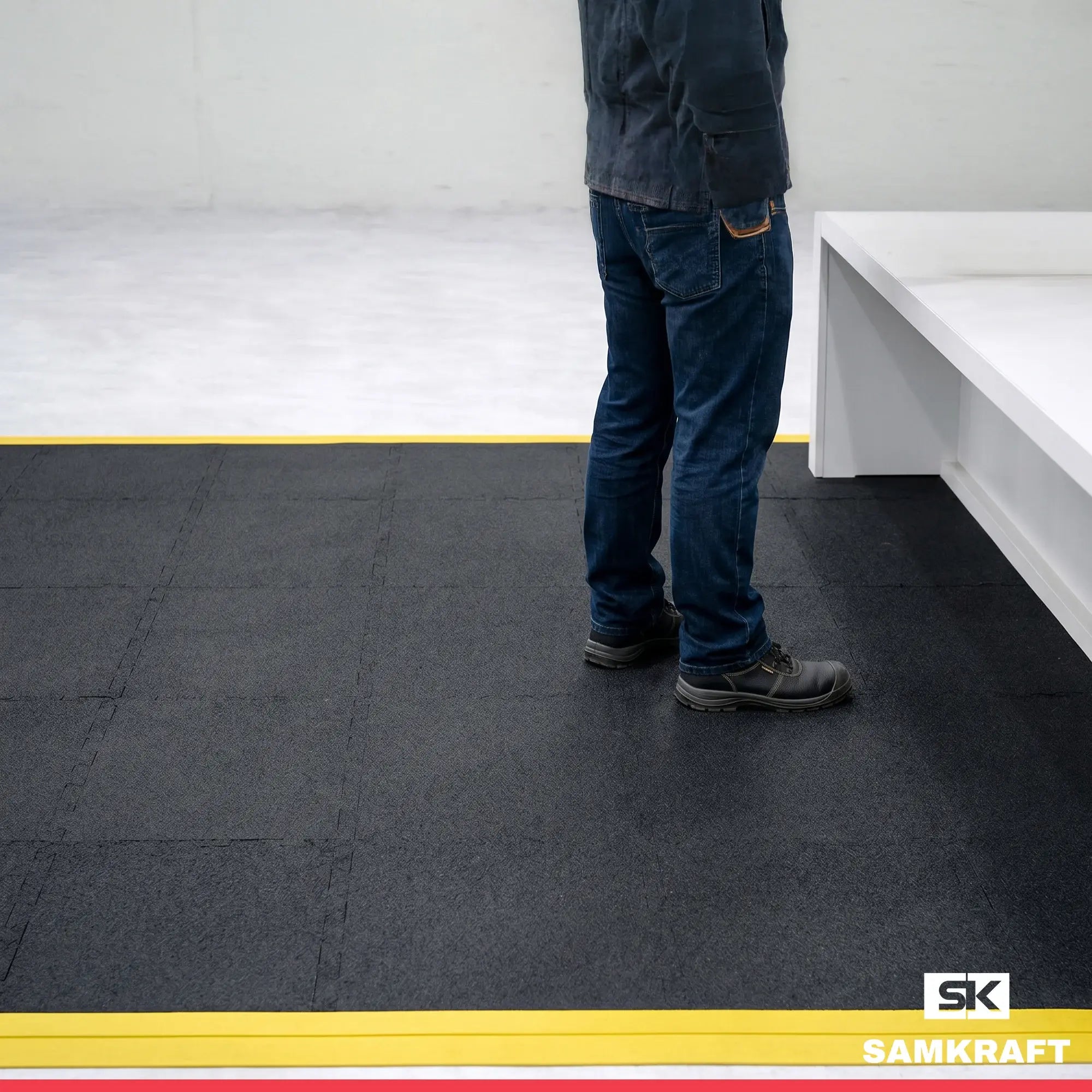 Dalle modulable antifatigue ESD M1 - Caoutchouc naturel 17 mm, zone sèche
