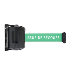 Enrouleur mural extérieur à sangle courte 2m – Platine 153×80mm, frein et anti-panique