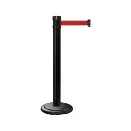 Poteau de guidage intérieur base lourde à roulettes – Sangle 4m rouge, aluminium Ø80mm
