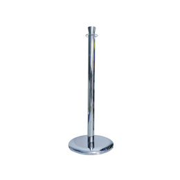 Poteau de guidage laitonné tête boule – Acier H1000mm pour gestion de file d'attente haut de gamme