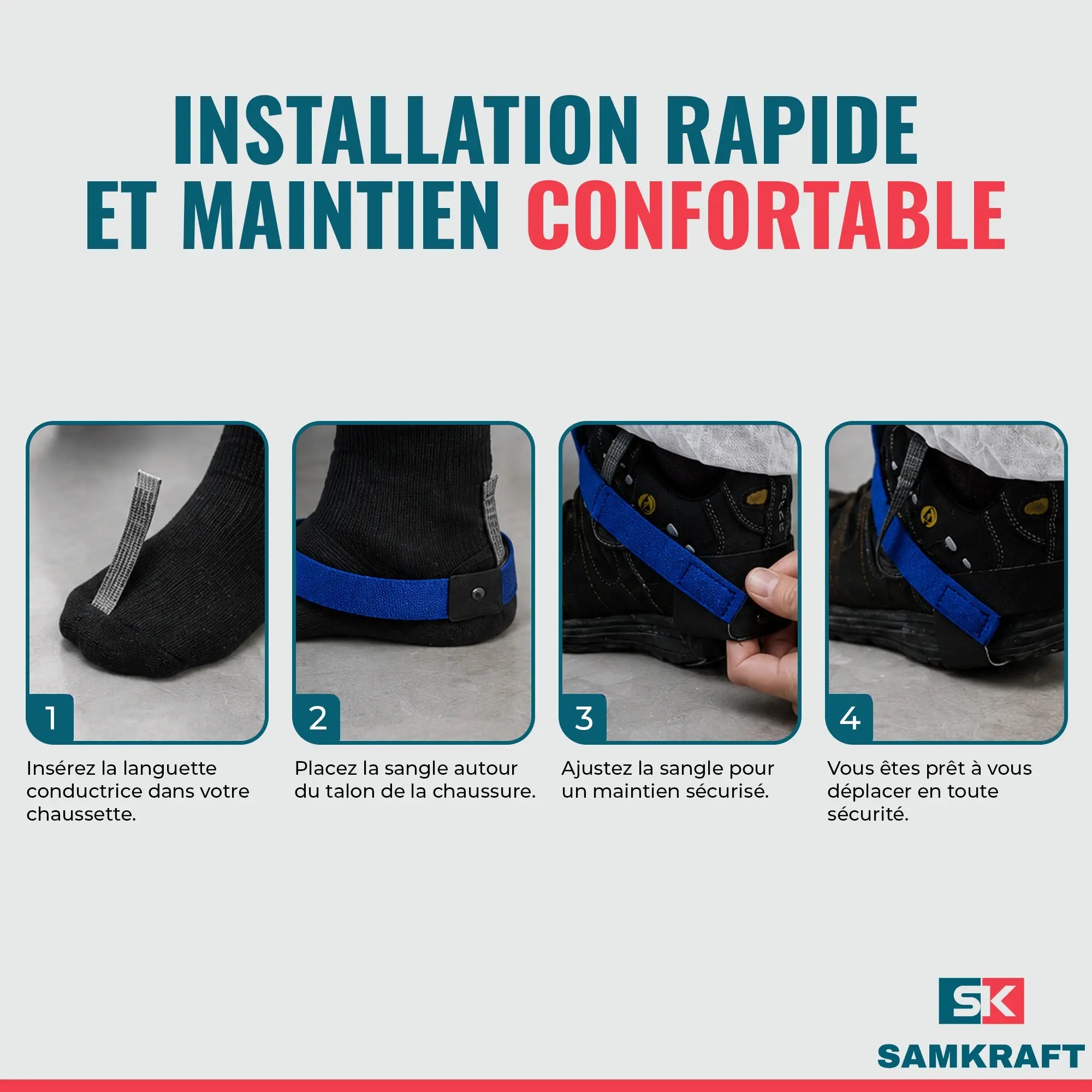 Sangle talonnière antistatique