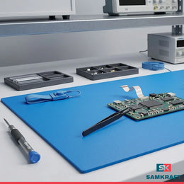 Tapis de table antistatique ESD W3 - Surface dissipative 10⁶-10⁹ Ω pour établis