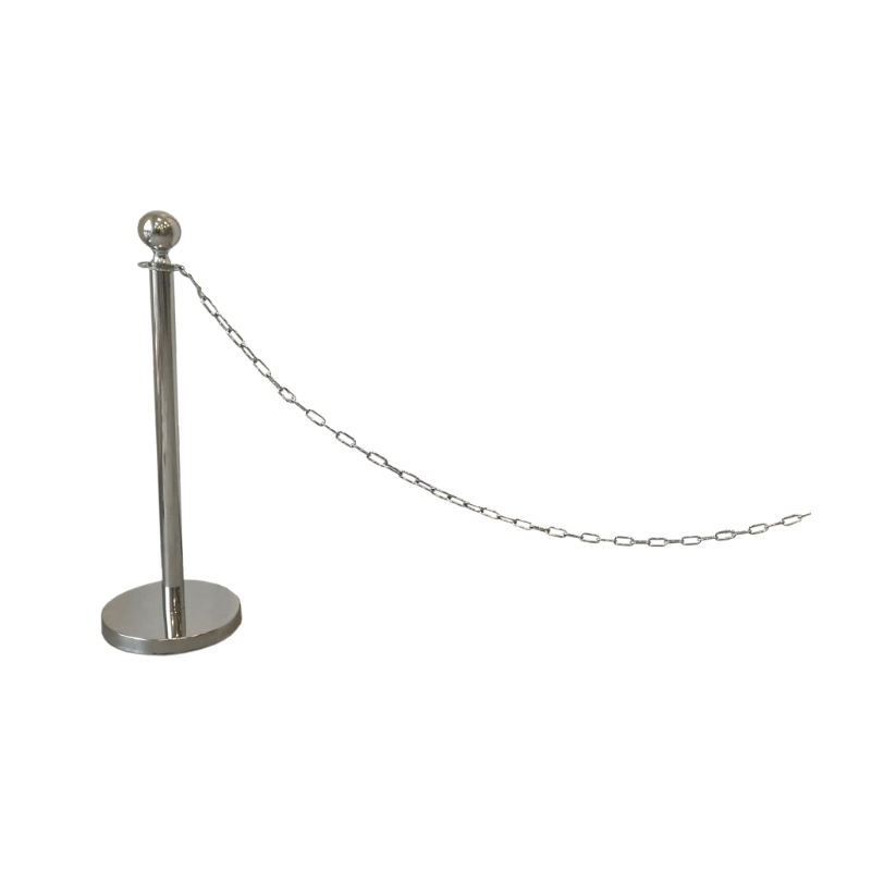 Kit poteaux tête boule avec chaine