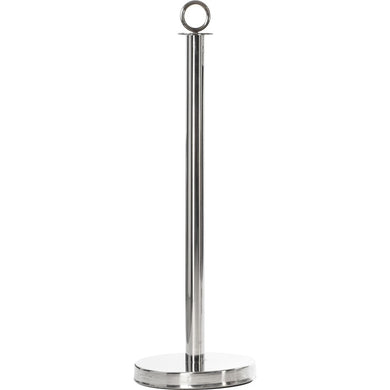 Poteau de guidage acier inox 201 pour corde filante – Base lestée Ø320mm, anneau 4 directions
