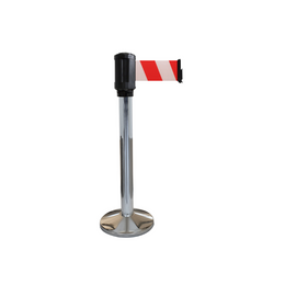 Poteau de guidage extérieur à sangle 4 m - Base lestée aluminium Ø80 mm