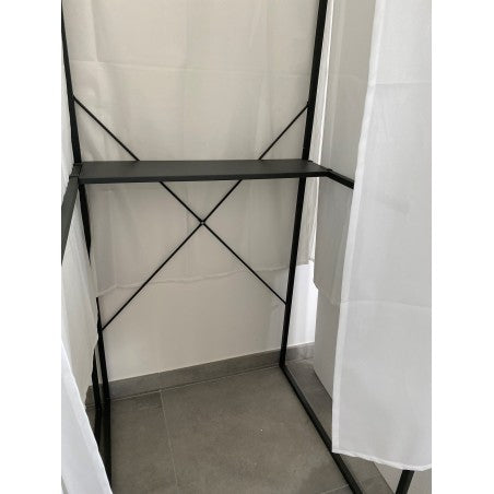 Isoloir avec rideau ignifugé