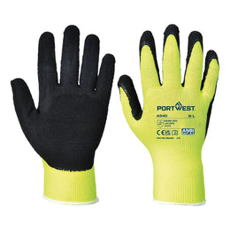 Gant Grip HiVis Latex A340 Orange/Noir Taille S à XXL Portwest