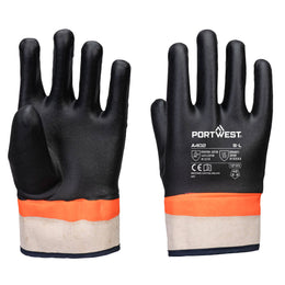 Gant Manutention A402 PVC Grip Sandy Noir/Orange Taille L-XXXL Portwest