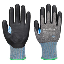 Gant Anti-Coupures CS D15 Nitrile A644 Gris/Noir Taille XS-XXL Portwest