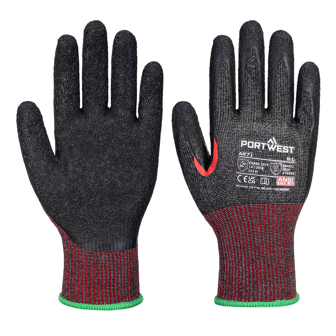 Gant anti-coupure enduction latex A671 Portwest