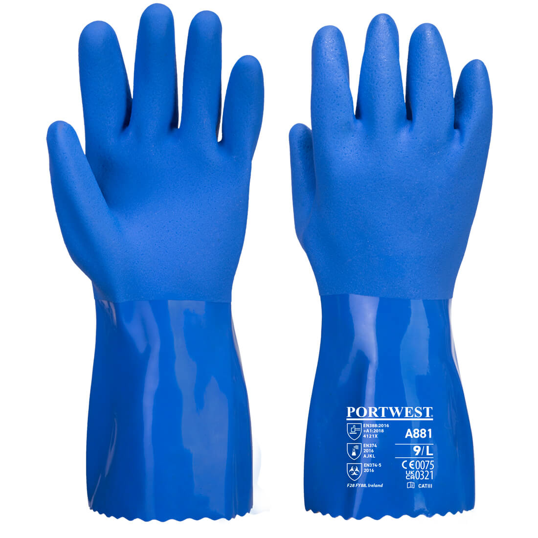 Gant chimique en PVC de qualité supérieure