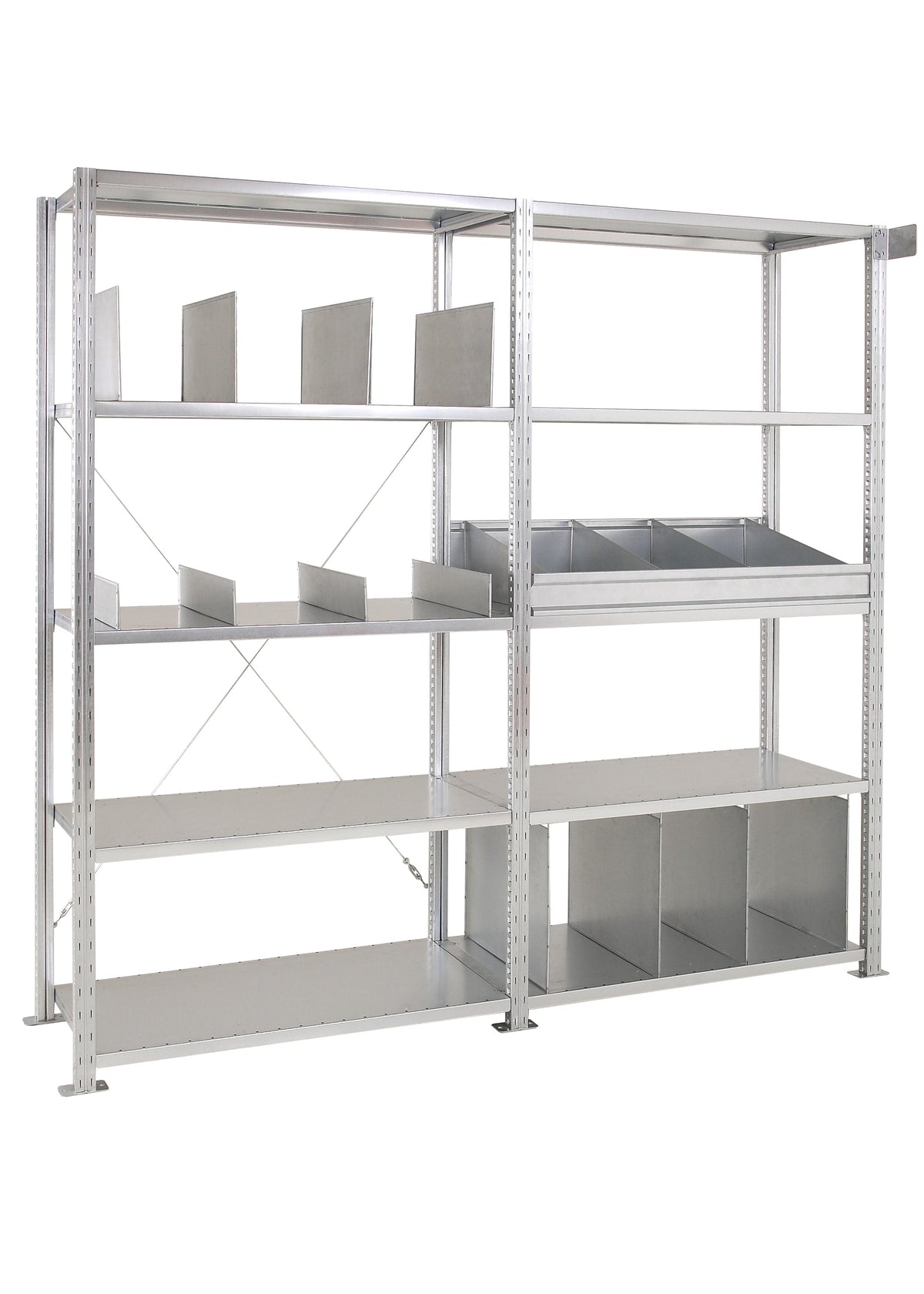 Tablettes inclinées perforées pour rayonnage Adaptiv, lot de 2