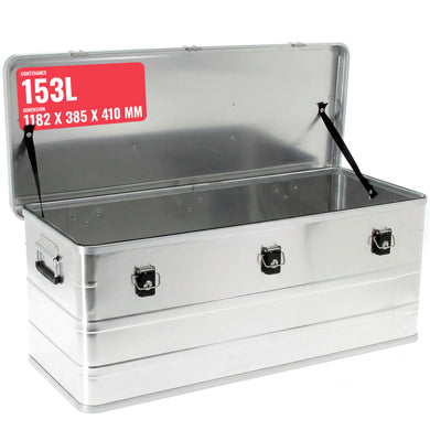 Malle aluminium avec coins de 29L à 425L