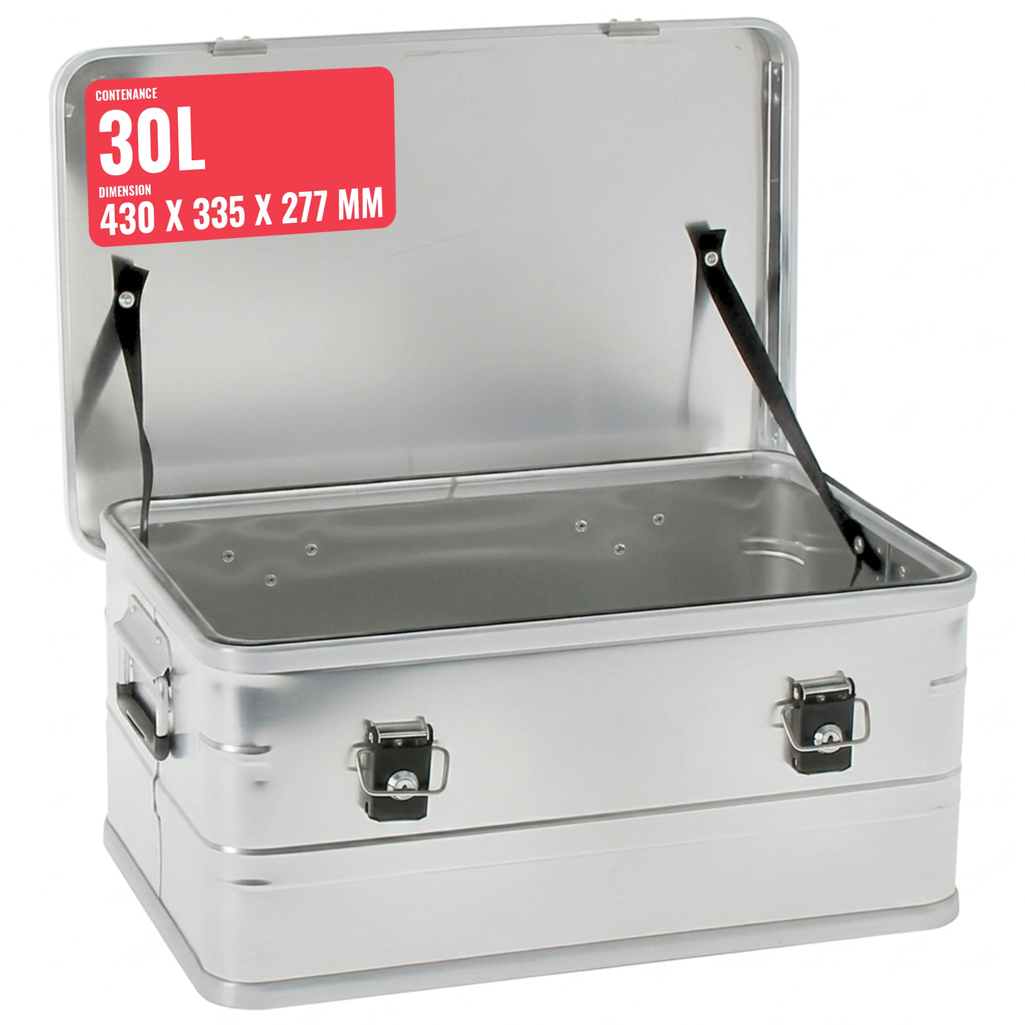 Malle aluminium avec coins de 29L à 425L