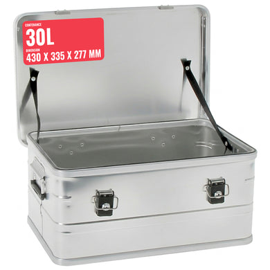 Malle aluminium avec coins de 29L à 425L