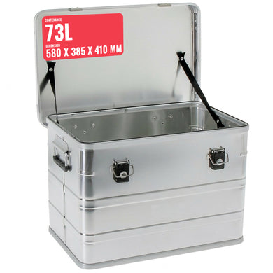 Malle aluminium avec coins de 29L à 425L