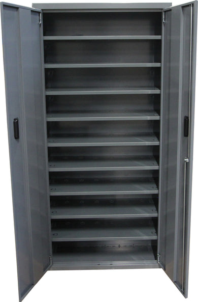 Armoire vide sans portes acier - 7, 9 ou 13 tablettes modulables