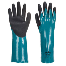 Gant Manchette Chimique AP60 Bleu/Noir Taille M-XXL Portwest
