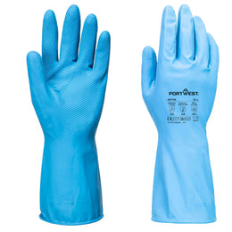 Gant Alimentaire AP76 Gantelet Latex Chimique B Bleu Taille S-XL Portwest