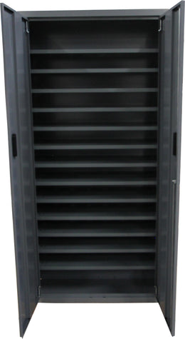 Armoire vide sans portes acier - 7, 9 ou 13 tablettes modulables
