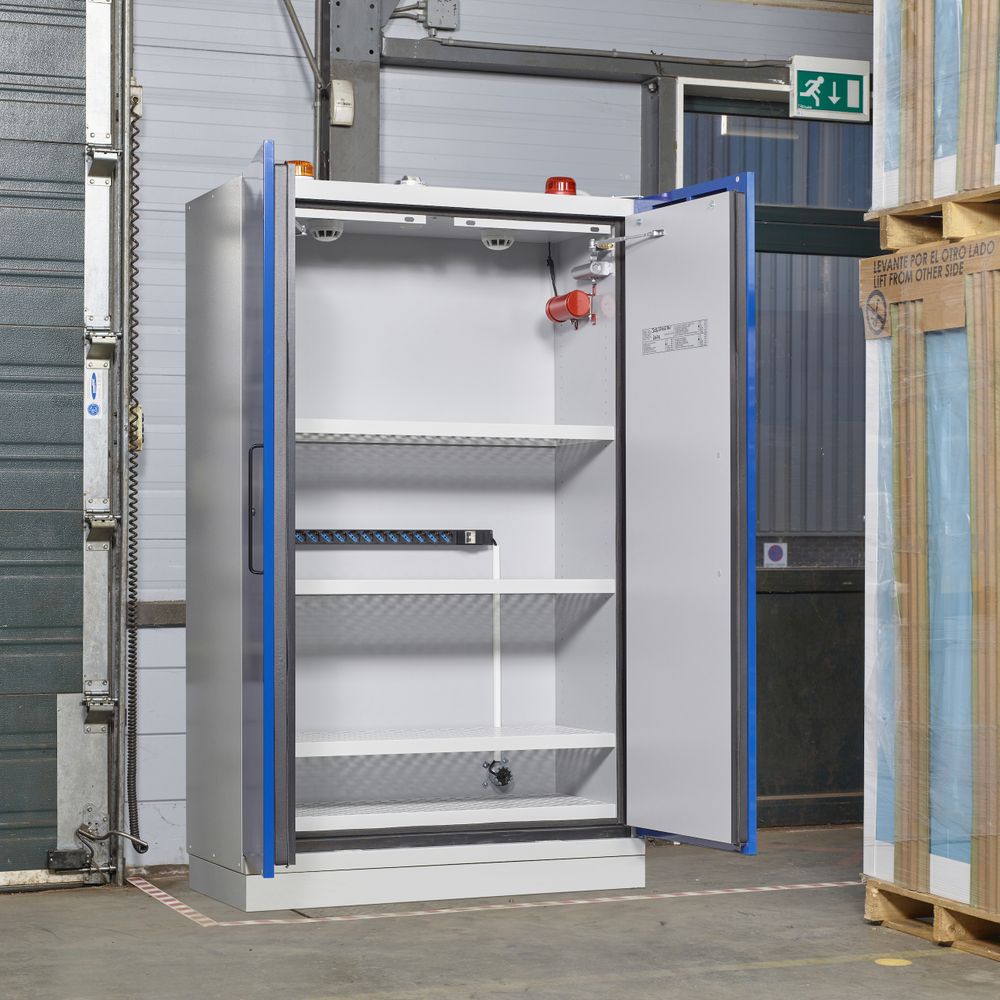 Armoire batteries lithium-ion EN 90 min avec détection, série D – Justrite 226-LTD