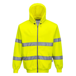 Sweat Zip Haute Visibilité à Capuche B305 Portwest