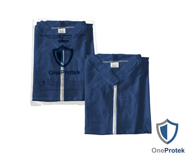 ONEPROTEK Blouses Visiteurs Jetables Fermeture Éclair – Carton de 10 sachets de 10