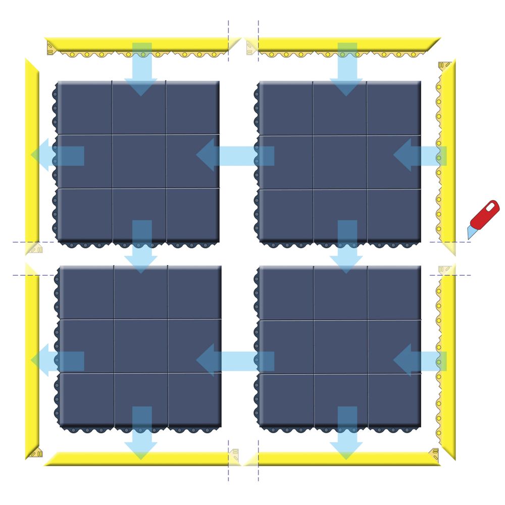 Bordure biseautée nitrile Safety Stance™ Ramps 5 mm – Notrax 549N