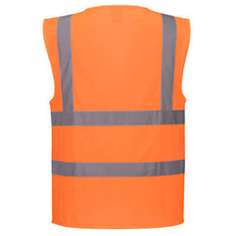 Gilet Haute Visibilité Zippé Bandes Ceinture et Bretelles C371 Portwest