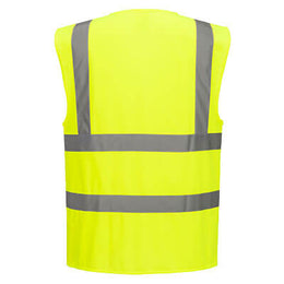 Gilet Haute Visibilité Zippé Bandes Ceinture et Bretelles C371 Portwest