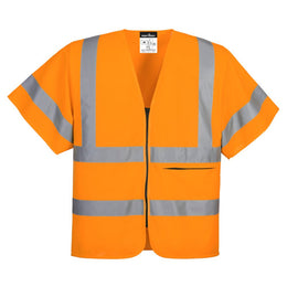 Gilet zippé à demi-manches