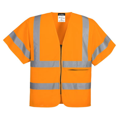 Gilet zippé à demi-manches