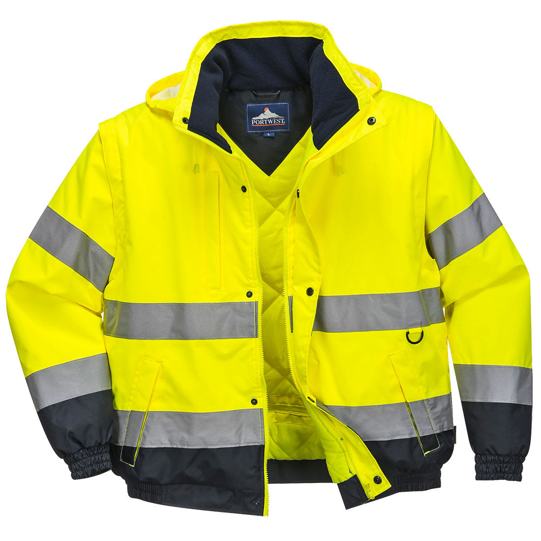 Blouson Aviateur 2-en-1 Manches Amovibles