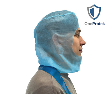 ONEPROTEK Cagoules Jetables PP Non-tissé – Carton de 5 sachets de 100