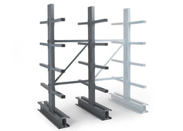 Rayonnage cantilever lourd simple ou double face, H. 2500 mm 4 niveaux