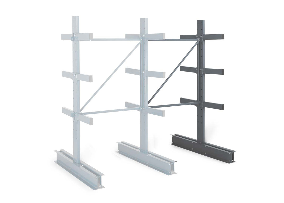Rayonnage cantilever léger simple ou double face, H. 2000 mm 3 niveaux