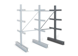 Rayonnage cantilever léger simple ou double face, H. 2000 mm 3 niveaux