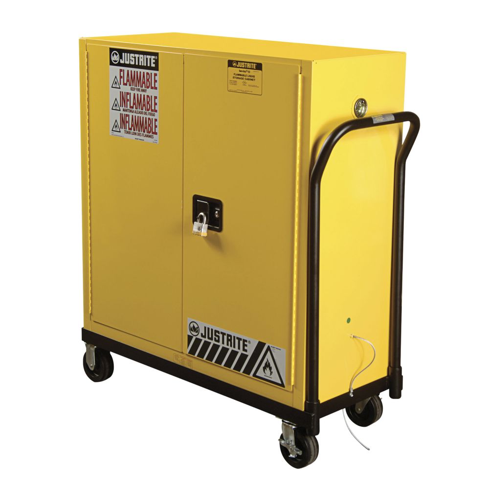Chariot à roulettes pour armoire de sécurité, 227 kg – Justrite 84001
