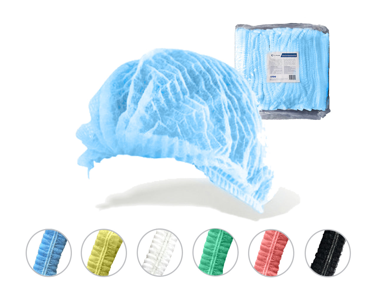 ONEPROTEK Charlottes Jetables Double Élastique – Carton de 20 sachets de 100