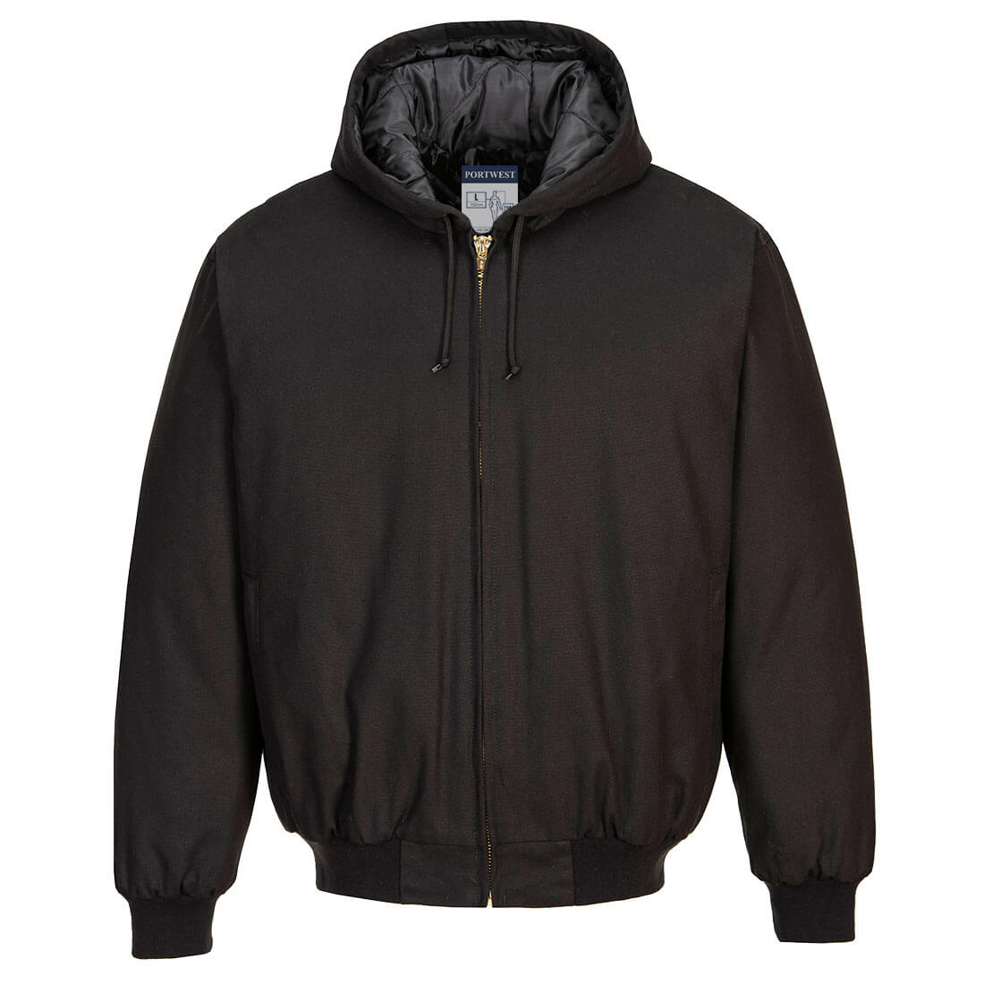 DC801 - Veste à capuche avec doublure en duvet de canard Noir