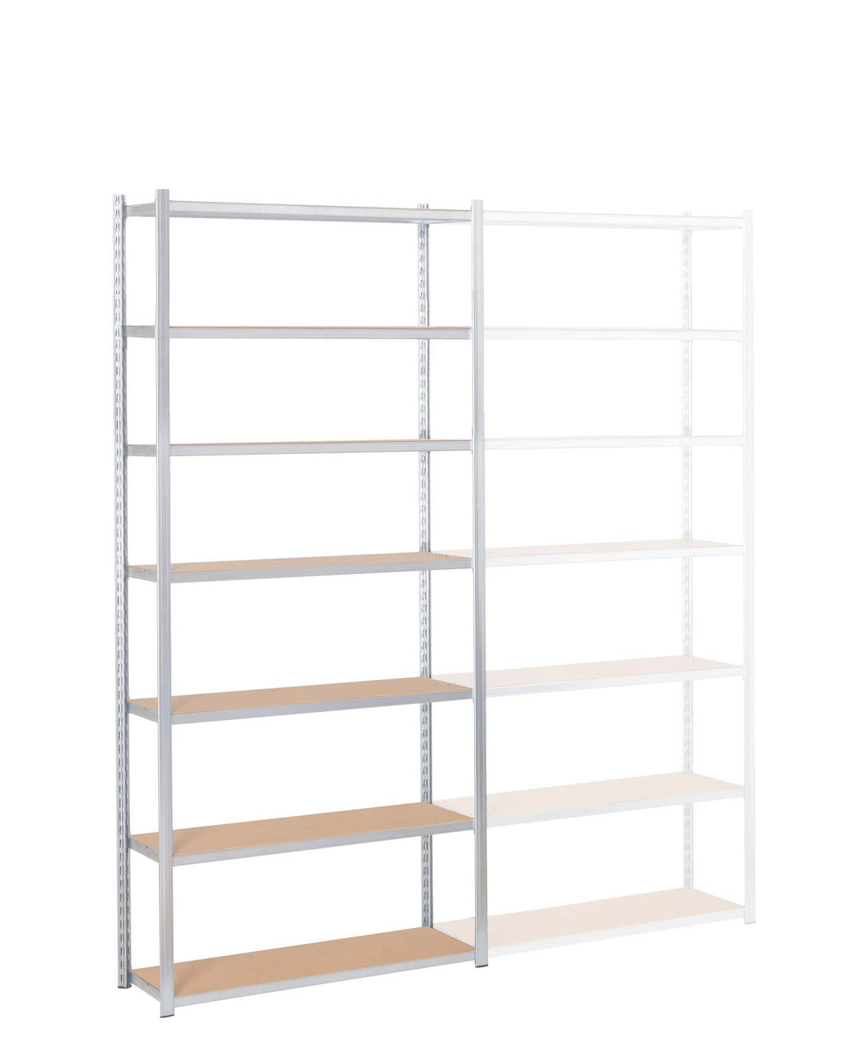 Rayonnage galvanisé Epsiline à tablettes tubulaires