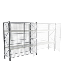 Rayonnage Epsivol sécurisé grillagé avec portes