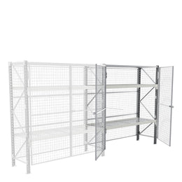 Rayonnage Epsivol sécurisé grillagé avec portes