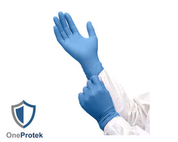 Gants d'examen Nitrile Bleus – Carton de 5 sachets refermables de 200